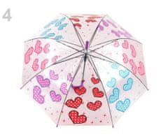 Kraftika 1ks fialová sv. dívčí průhledný vystřelovací deštník