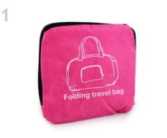 Kraftika 1ks růžová malinová skládací cestovní taška lehká 31x39cm