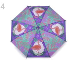 Kraftika 1ks fialová dětský deštník plameňák