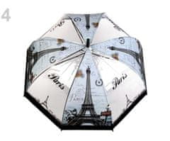 Kraftika 1ks černá dámský průhledný deštník paříž