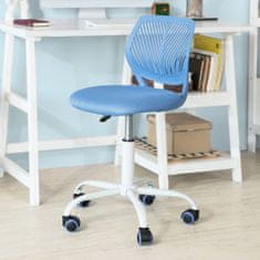 SoBuy FST64-BL Psací židle Stolní židle Dětská otočná židle Otočná židle Kancelářská židle Modrá Výška sedáku: 46-58cm