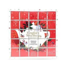 English Tea Shop Adventní kalendář Puzzle červené BIO 25 pyramidek