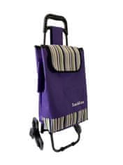 Tavalax Nákupní taška na kolečkách, fialová, skládací