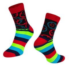 Force Cyklistické ponožky Sprocket, červené - velikost L/XL (42-46)
