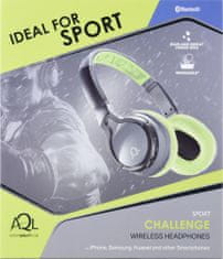 CellularLine Bezdrátová sluchátka CHALLENGE s pratelnými náušníky, žlutá, BTHEADBCHALLENGEL
