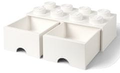 LEGO Úložný box 8 s šuplíky bílá