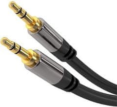 PremiumCord HQ stíněný prodlužovací kabel Jack 3,5 mm - Jack 3,5 mm M/M 5 m kjqmm5