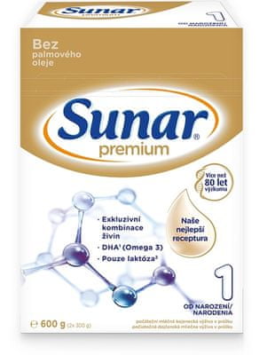 Sunar Premium 1 benefity mléka