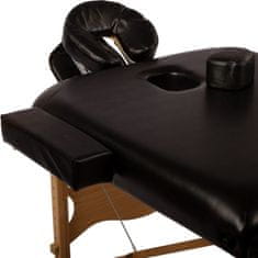 Greatstore Přenosné masážní lehátko DELUXE MOVIT černé 185 x 80 cm