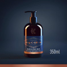 Gillette King C. pánská mycí emulze na obličej a vousy, 350 ml