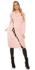 Amiatex Dámské šaty 73330, růžová, UNIVERZáLNí