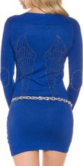 Amiatex Dámské šaty 73300, modrá, UNIVERZáLNí