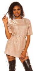 Amiatex Dámské šaty 74251, růžová, UNIVERZáLNí