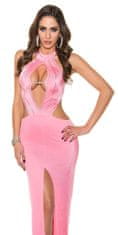 Amiatex Dámské šaty 74525, růžová, UNIVERZáLNí