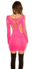 Amiatex Dámské šaty 74559, růžová, UNIVERZáLNí