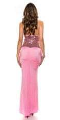 Amiatex Dámské šaty 74502, růžová, UNIVERZáLNí