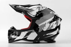 MAXX MX 633 cross helma černobílostříbrná Velikost: L