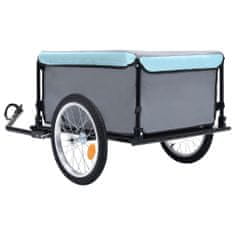 Vidaxl Přívěsný vozík za kolo černomodrý 65 kg