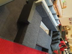 Nejlevnější nábytek Rohová sedačka ASTANA U, černá látka/černá ekokůže