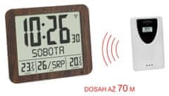TFA 60.4518.08 - nástěnné hodiny DCF s venkovním čidlem teploty a s českým dnem v týdnu