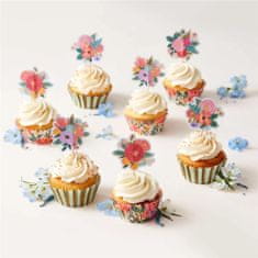 Decor By Glassor Papírové košíčky na cupcakes s květinami