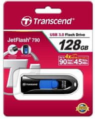 Transcend JetFlash 790 128GB, černo-modrá (TS128GJF790K)