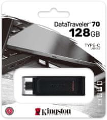 Kingston DataTraveler 70 - 128GB, černá (DT70/128GB)