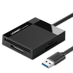Ugreen CR125 čtečka karet USB 3.0 SD / micro SD / CF / MS, černá