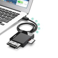Ugreen CR125 čtečka karet USB 3.0 SD / micro SD / CF / MS, černá