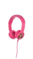 BuddyPhones Explore+ dětská drátová sluchátka s mikrofonem, růžová