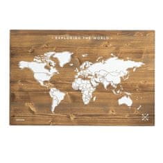 Decor By Glassor Dřevěná mapa světa L