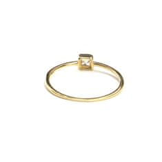 Pattic Prsten ze žlutého zlata se středovým zirkonem AU 585/000 0,75 gr ARP512501-54