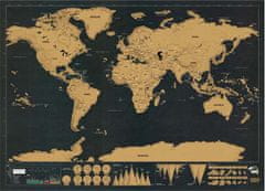 Stírací mapa světa Deluxe