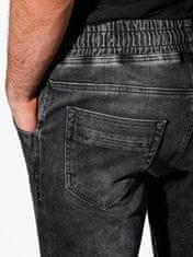 OMBRE Pánské riflové jogger kalhoty P907 - černá - M