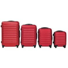 Timeless Tools 4 kusová sada pevnostěnných kufrů, ve 4 barvách - červená