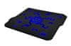 Herní podložka pod myš ANTHEA CYBER BLUE, 320x270x4mm, obšité okraje