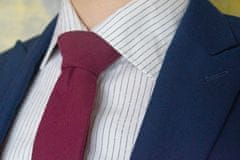 ORNATE Set tří kravat ze 100% přírodní bavlny - vínová, modrá a šedá
