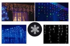 CoolCeny Venkovní LED vánoční závěs – déšť - 20 metrů - Modrá
