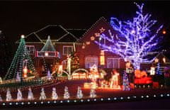 CoolCeny Vánoční venkovní LED řetězy - Efektní světelný řetěz - 30 metrů - Bílá teplá