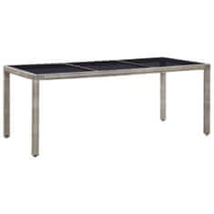 shumee Zahradní stůl šedý 190 x 90 x 75 cm polyratan