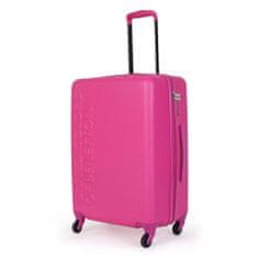 Benetton Skořepinový cestovní kufr UCB Medium 60 l růžová