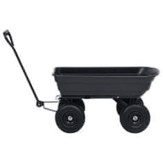 Greatstore Zahradní sklápěcí ruční vozík 300 kg 75 l černý