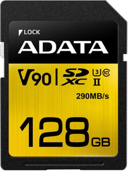 Adata SDXC Premier One 128GB 290/260MB/s UHS-II U3 (ASDX128GUII3CL10-C)