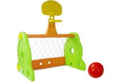 shumee Fotbalová branka Basketbal 2v1 pro děti zelená oranžová