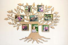 MAJA DESIGN Dřevěný strom s fotorámečky 20x15cm a 15x15cm - strom velký 120x90cm