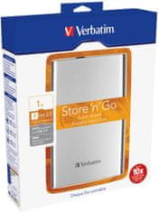 Verbatim Store 'n' Go, USB 3.0 - 1TB, stříbrný (53071)