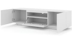 Homlando TV stolek AURA 150 cm univerzální: závěsné, stojící bílý matný