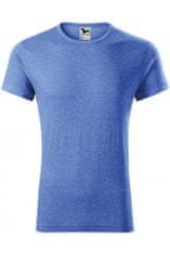 Malfini Pánské triko s vyhrnutými rukávy, modrý melír, 3XL