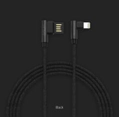 GOLF Kvalitní USB kabel s praktickou "L" koncovkou v černé barvě - Lightning 