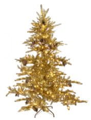 Shishi Zlatý vánoční strom s šiškami 400 LED EU, výška 180 cm